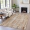 Edge Collections - 8' x 10' - Brown - Striped Durable Indoor Outdoor Area Rug - 1 Piece